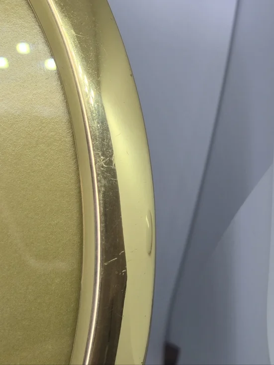 Solid Brass Oval 5x7 Photo Frame Vintage Made in Italy Polished Footed Gold 5x7 - Picture 8 of 11